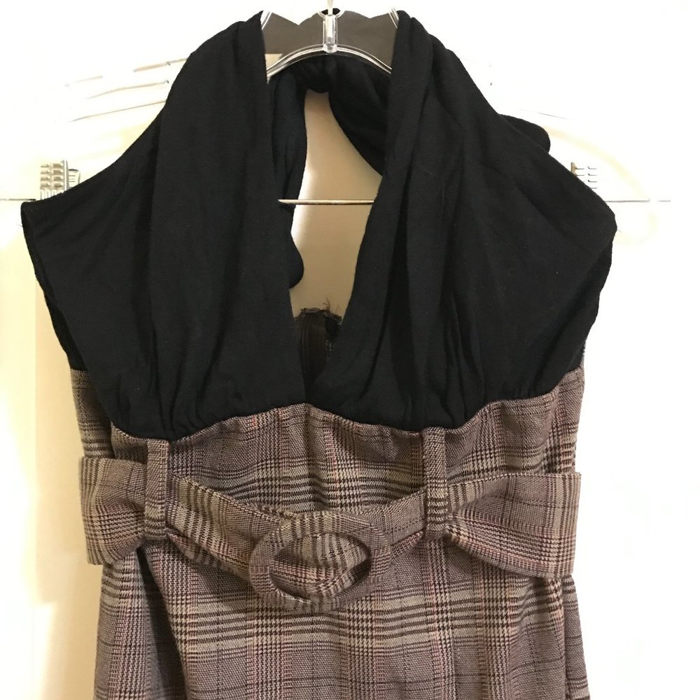 Retro Plaid Pencil Wiggle Dress - Picture 3 of 7
